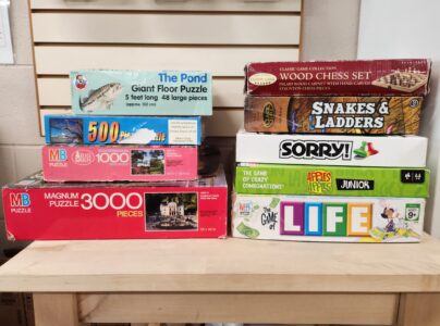 Puzzles and board games at the library