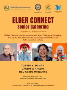 Elder's Connect Senior Gathering Event Poster