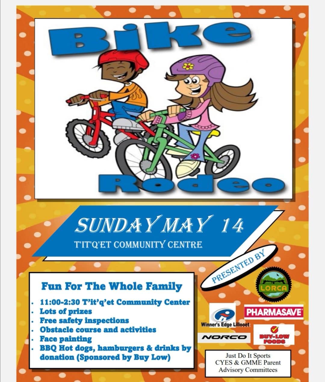 event poster for bike rodeo